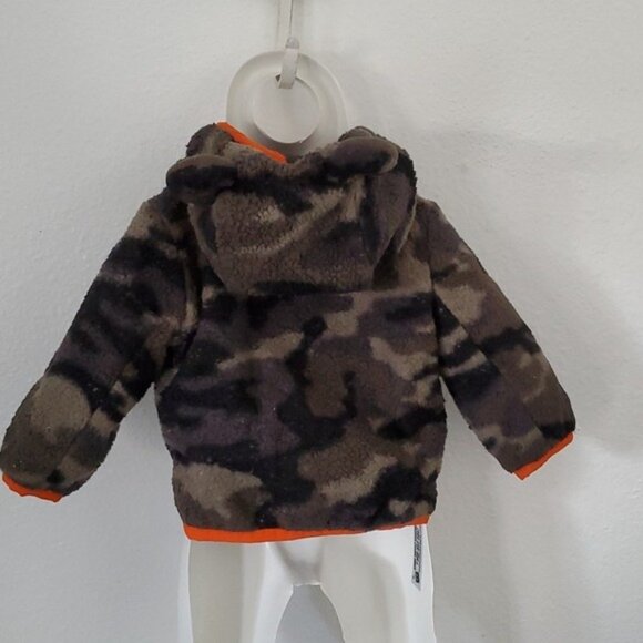 The North Face 0-3 Months Sherpa Camo Fleece Coat Jacket Camouflage Winter BABY - Picture 3 of 11